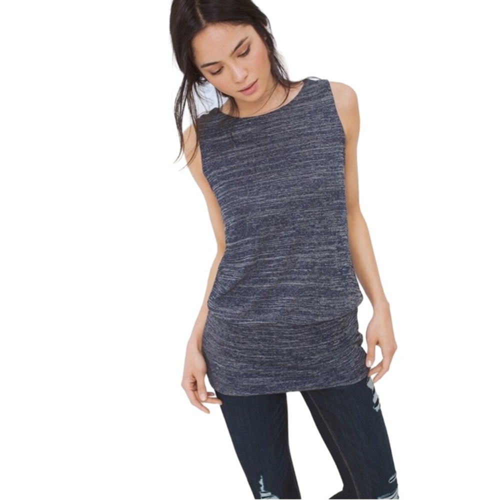 WHBM blue drape backed tunic size medium